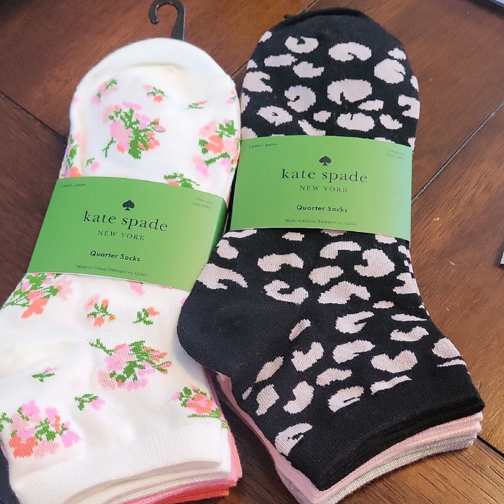 Bundle 2 Kate Spade Black and White Patterned Socks